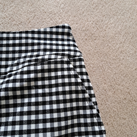 ❤S.C.& Co. Pull On Skort Black And White Gingham Print Stretch Skirt Women's NWT - Picture 6 of 12